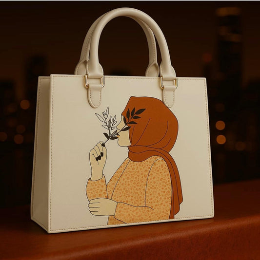 MIZI TOTE BAG HIJAB WHITE M004
